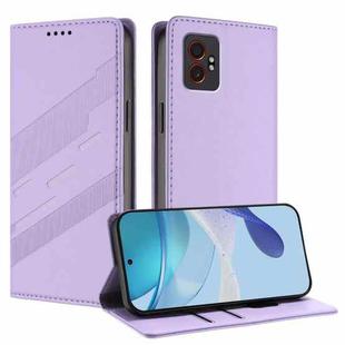 For Samsung Galaxy XCover 7 Pro Embossed Multi-functional Wallet Retro Leather Phone Case(Light Purple)