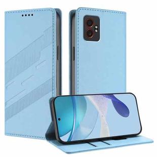 For Samsung Galaxy XCover 7 Pro Embossed Multi-functional Wallet Retro Leather Phone Case(Light Blue)