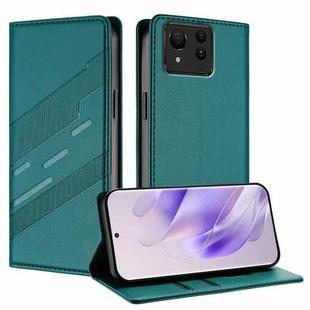 For Asus Zenfone 11 Ultra Embossed Multi-functional Wallet Retro Leather Phone Case(Dark Green)