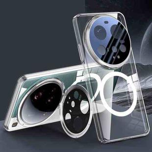 For Xiaomi 15 Ultra Ice-transparent Metal Lens Holder MagSafe Plating Phone Case(Transparent)