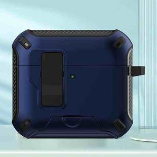 For AirPods 4 Wireless Bluetooth Earphones MagSafe Holder Protective Case(Blue)