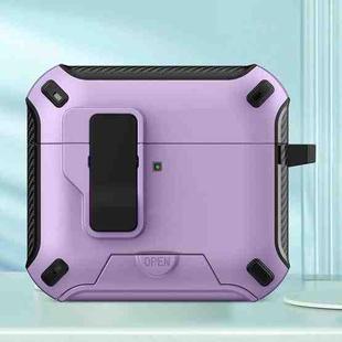 For AirPods 4 Wireless Bluetooth Earphones MagSafe Holder Protective Case(Purple)