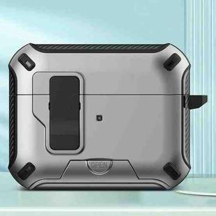For AirPods Pro 2 Wireless Bluetooth Earphones MagSafe Holder Protective Case(Silver)
