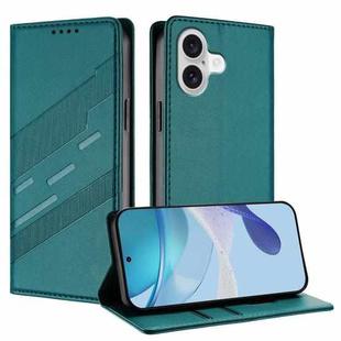 For iPhone 17 Embossed Multi-functional Wallet Retro Leather Phone Case(Dark Green)