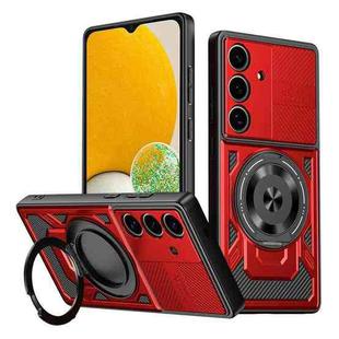 For Samsung Galaxy A13 / A04e Armor Rotating Holder MagSafe Phone Case(Red)