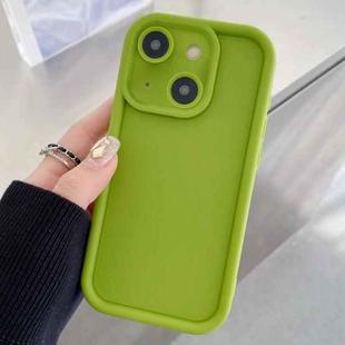 For iPhone 13 Shockproof Frame Frosted Precise Hole TPU Phone Case(Fluorescent Green)