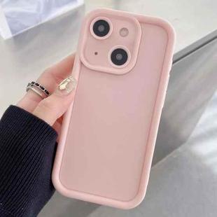 For iPhone 13 mini Shockproof Frame Frosted Precise Hole TPU Phone Case(Light Pink)