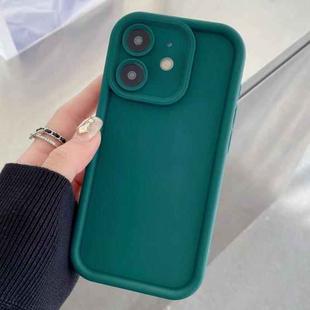 For iPhone 12 mini Shockproof Frame Frosted Precise Hole TPU Phone Case(Deep Blue)