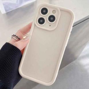 For iPhone 11 Pro Max Shockproof Frame Frosted Precise Hole TPU Phone Case(White)