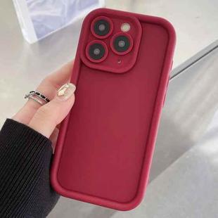 For iPhone 11 Pro Max Shockproof Frame Frosted Precise Hole TPU Phone Case(Wine Red)