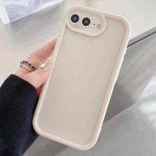 For iPhone 8 Plus / 7 Plus Shockproof Frame Frosted Precise Hole TPU Phone Case(White)