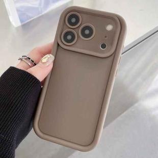 For iPhone 17 Pro Max Shockproof Frame Frosted Precise Hole TPU Phone Case(Coffee)