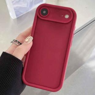 For iPhone 17 Air Shockproof Frame Frosted Precise Hole TPU Phone Case(Wine Red)