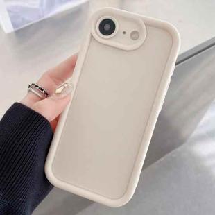 For iPhone 16e Shockproof Frame Frosted Precise Hole TPU Phone Case(White)