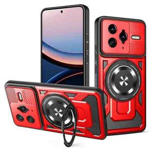 For Redmi K80 Pro / Poco F7 Ultra Armor Rotating Holder MagSafe Phone Case(Red)