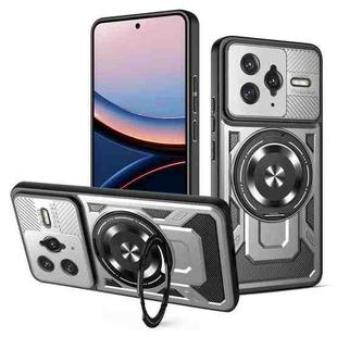 For Redmi K80 Pro / Poco F7 Ultra Armor Rotating Holder MagSafe Phone Case(Grey)