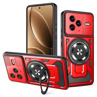 For Redmi K80 / Poco F7 Pro Armor Rotating Holder MagSafe Phone Case(Red)
