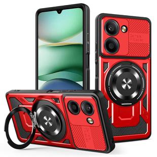 For Redmi A5 4G 171.7mm Armor Rotating Holder MagSafe Phone Case(Red)