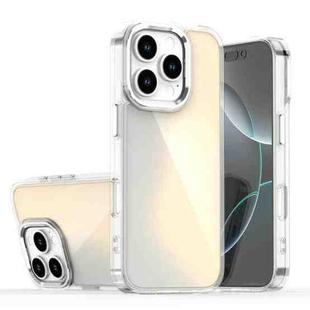 For iPhone 16 Pro Max Plating Gradient Discolor Phone Case(Transparent)