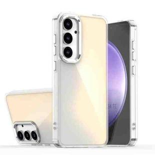 For Samsung Galaxy S24 FE 5G Plating Gradient Discolor Phone Case(Transparent)