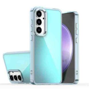 For Samsung Galaxy S24 FE 5G Plating Gradient Discolor Phone Case(Blue)