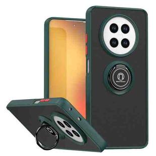 For Realme 12 5G Global Q Shadow 1 Series TPU + PC Phone Case with Ring(Dark Green)