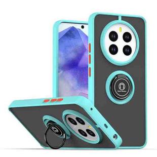 For Realme 12+ 5G / 12 4G Q Shadow 1 Series TPU + PC Phone Case with Ring(Sky Blue)