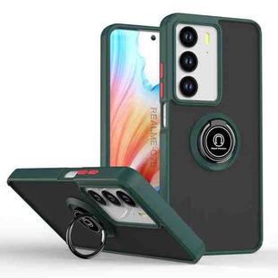 For Realme C75 4G / 14x Global Q Shadow 1 Series TPU + PC Phone Case with Ring(Dark Green)