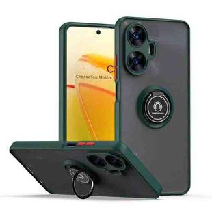 For Realme C55 4G Q Shadow 1 Series TPU + PC Phone Case with Ring(Dark Green)