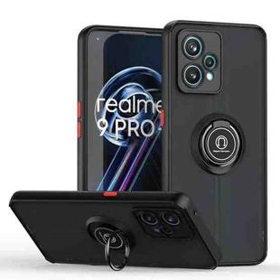 For Realme 9 Pro+ Q Shadow 1 Series TPU + PC Phone Case with Ring(Black+Red)