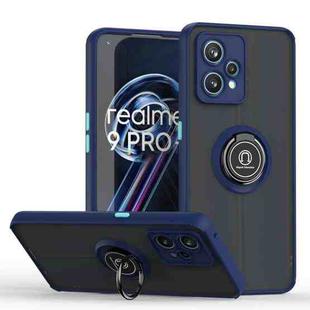 For Realme 9 Pro+ Q Shadow 1 Series TPU + PC Phone Case with Ring(Royal Blue)