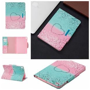 For iPad 9.7 (2018) / 9.7 (2017) Painted Pattern Horizontal Flip Leather Case with Holder & Card Slots & Wallet(Two-color Love Sand)