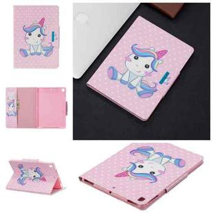 For iPad 9.7 (2018) / 9.7 (2017) Painted Pattern Horizontal Flip Leather Case with Holder & Card Slots & Wallet(Unicorn)