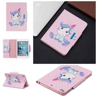 For iPad Mini / Mini 2 / Mini 3 / Mini 4  Painted Pattern Horizontal Flip Leather Case with Holder & Card Slots & Wallet(Unicorn)