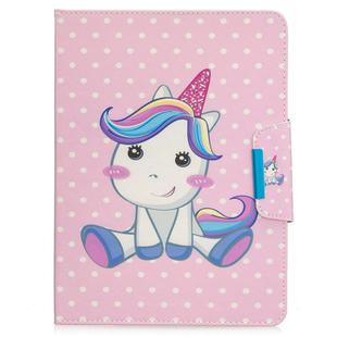 For iPad Pro 11 (2020) Painted Pattern Horizontal Flip Leather Tablet Case with Holder & Card Slots & Wallet(Unicorn)