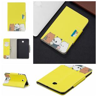 For Samsung Galaxy Tab A 8.0 (2018) / T387 Painted Pattern Horizontal Flip Leather Case with Holder & Card Slots & Wallet(Bear family)