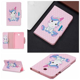 For Samsung Galaxy Tab A 8.0 (2018) / T387 Painted Pattern Horizontal Flip Leather Case with Holder & Card Slots & Wallet(Unicorn)
