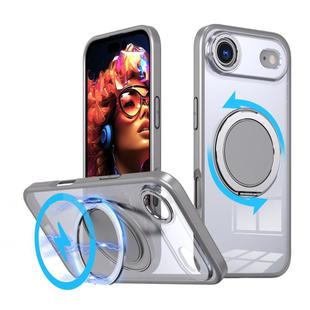 For iPhone 17 Air 360-degree Rotating MagSafe Magnetic Holder Phone Case(Titanium Grey)