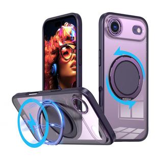 For iPhone 17 Air 360-degree Rotating MagSafe Magnetic Holder Phone Case(Purple)