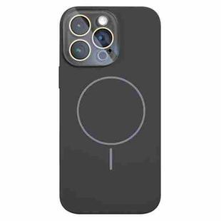 For iPhone 16 Pro Thin Circle MagSafe Liquid Silicone Phone Case(Graphite Grey)
