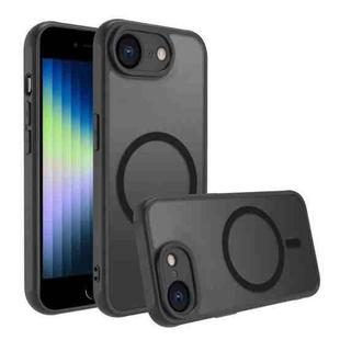 For iPhone SE 2022 / SE 2020 / 8 / 7 Four Corners Shockproof MagSafe PC Hybrid TPU Phone Case(Black)