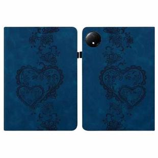 For Redmi Pad SE 4G Love Hearts Embossed Leather Tablet Case(Dark Blue)