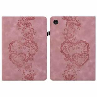 For Lenovo Tab M10 Plus 10.6 3rd Gen 2022 Love Hearts Embossed Leather Tablet Case(Pink)