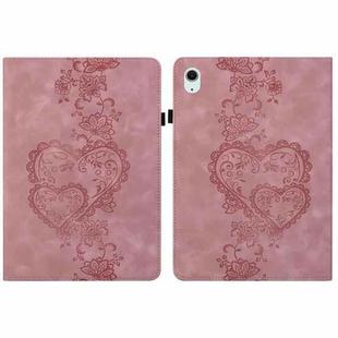 For Samsung Galaxy Tab S10 / S9 / S8 Love Hearts Embossed Leather Tablet Case(Pink)