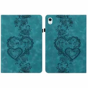 For Samsung Galaxy Tab S10 / S9 / S8 Love Hearts Embossed Leather Tablet Case(Green)