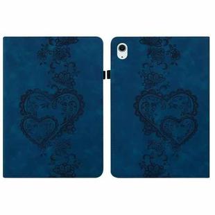 For Samsung Galaxy Tab S10 / S9 / S8 Love Hearts Embossed Leather Tablet Case(Dark Blue)