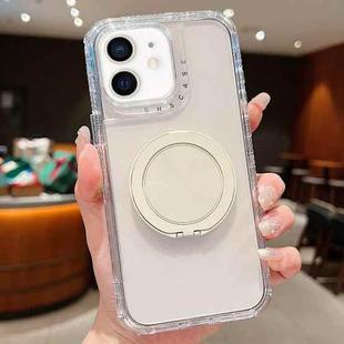 For iPhone 11 Dreamland Transparent MagSafe Holder Phone Case(White)