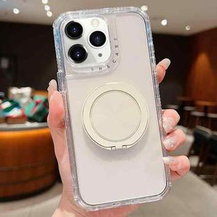 For iPhone 11 Pro Max Dreamland Transparent MagSafe Holder Phone Case(White)