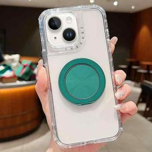 For iPhone 13 Dreamland Transparent MagSafe Holder Phone Case(Green)