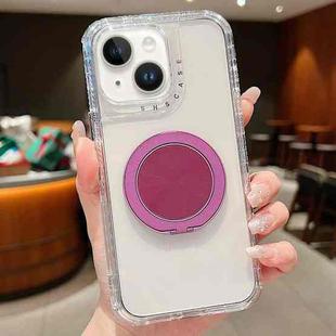 For iPhone 13 Dreamland Transparent MagSafe Holder Phone Case(Dark Purple)